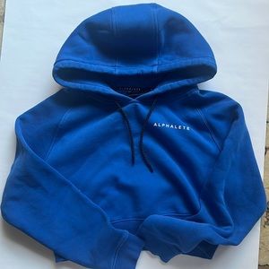 Blue alphalete cropped sweater size medium